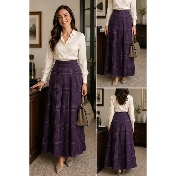 Pendleton Dresses & Skirts - VTG Pendleton 100% Wool Skirt Tartan Plaid Long Heritage Quiet Luxury Career